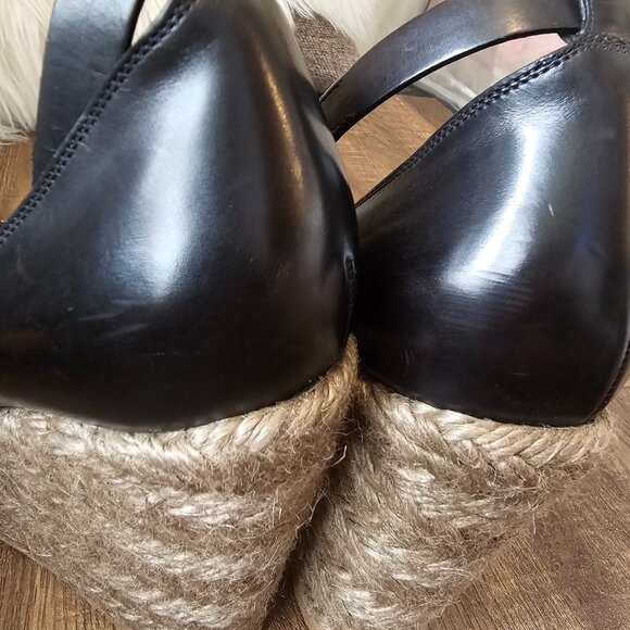 Brunello Cucinelli Monili Ankle Strap Leather Wedge Espadrille Sandals, 39IT/US9 - Picture 11 of 13